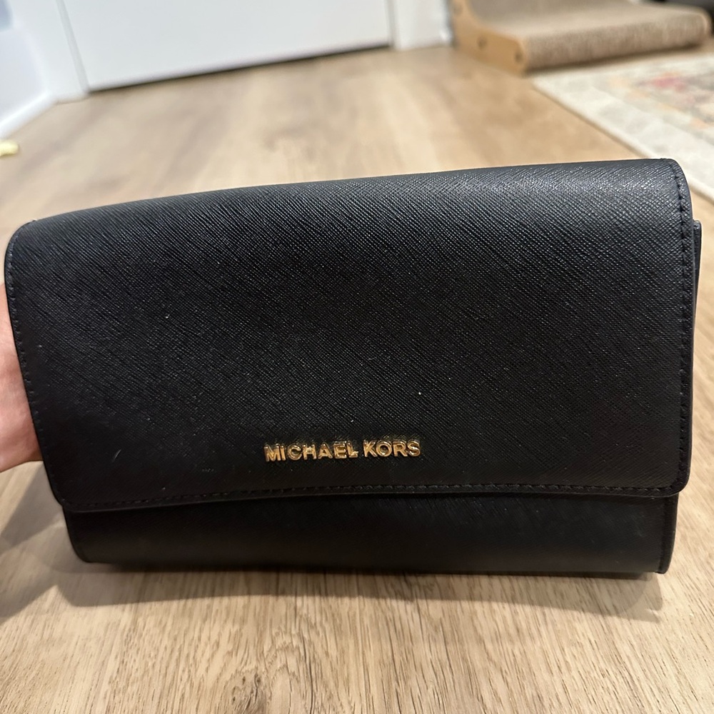 Michael Kors Black Leather Crossbody